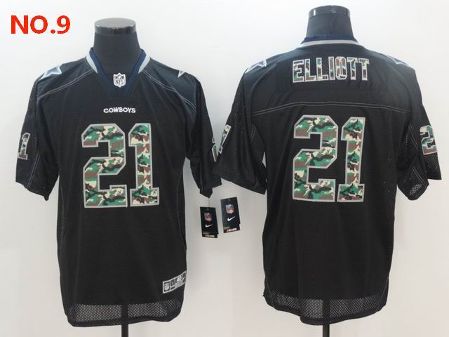 Men's Dallas Cowboys #21 Ezekiel Elliott Jerseys NO.9;